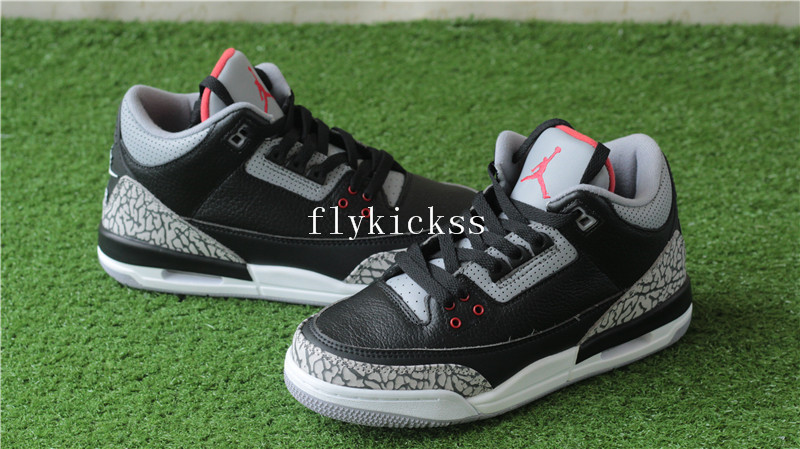 Authentic Air Jordan 3 Retro Black Cement GS